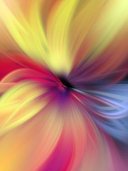 Färgglada Marbleized Swirl Abstrakt Blad Blomma Multi Color Gradient Blur — Stockfoto