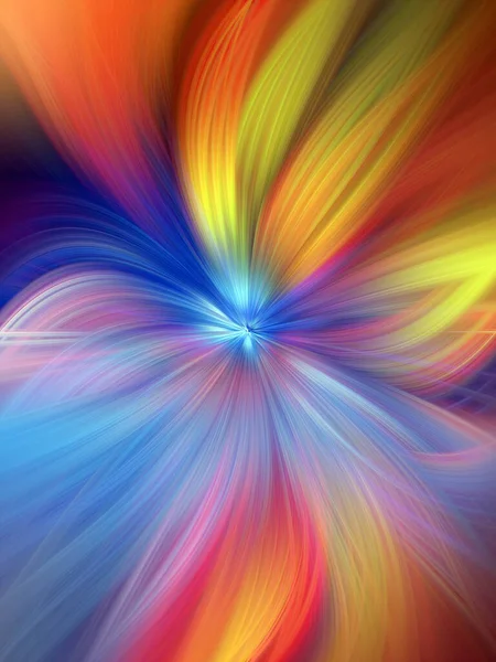 Redemoinho Marbleizado Colorido Folha Abstrata Flor Multi Color Gradient Blur — Fotografia de Stock