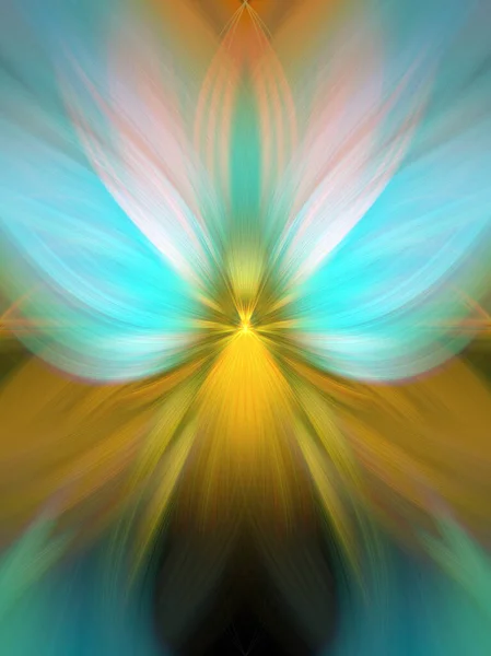 Flerfärgad Abstrakt Gradient Crossing Vågig Bakgrund Fractal Art Digital Målning — Stockfoto