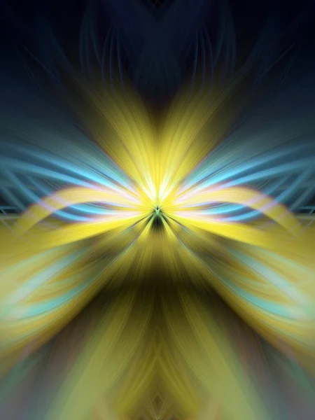 Multi Color Abstract Gradient Crossing Wavy Hintergrund Fractal Art Digital — Stockfoto