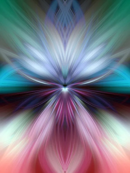 Flerfärgad Abstrakt Gradient Crossing Vågig Bakgrund Fractal Art Digital Målning — Stockfoto