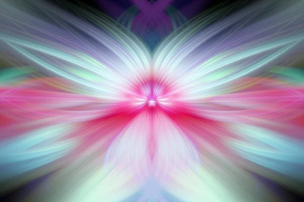 Multi Color Abstract Gradient Crossing Wavy Háttér Fractal Art Digitális — Stock Fotó