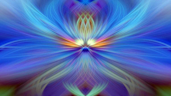 Multi Color Abstract Gradient Crossing Wavy Hintergrund Fractal Art Digital — Stockfoto