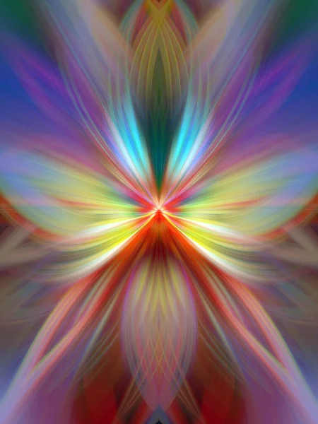 Multi Color Abstract Gradient Crossing Wavy Hintergrund Fractal Art Digital — Stockfoto