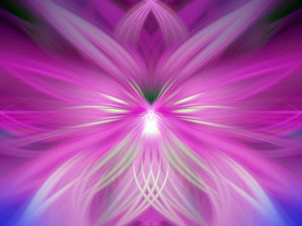 Flerfärgad Abstrakt Gradient Crossing Vågig Bakgrund Fractal Art Digital Målning — Stockfoto