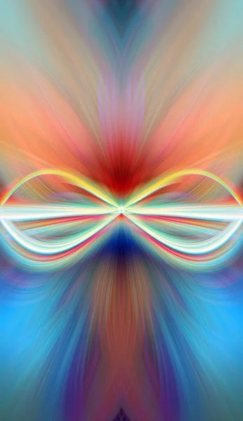 Multi Color Abstract Gradient Crossing Wavy Background Arte Fractal Pintura — Fotografia de Stock