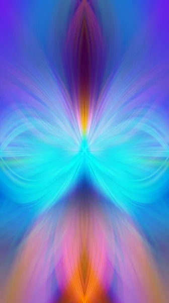 Multi Color Abstract Gradient Crossing Wavy Hintergrund Fractal Art Digital — Stockfoto