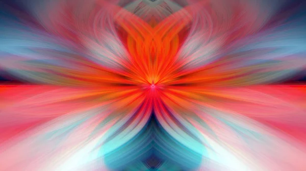 Flerfärgad Abstrakt Gradient Crossing Vågig Bakgrund Fractal Art Digital Målning — Stockfoto