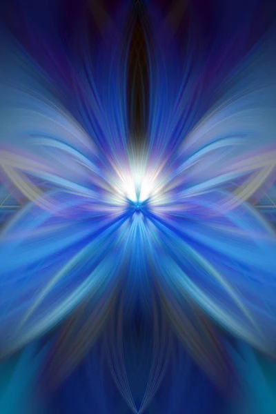 Multi Color Abstract Gradient Crossing Wavy Hintergrund Fractal Art Digital — Stockfoto