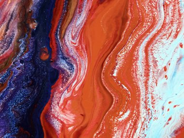 Güzel Renkli Karışık Soyut Akışkan Boyama. Teknoloji için akrilik renkli renkli boyalı duvar kâğıdı. Dalga Akımı Girdap Akıcı Mermer Sanat Dokusunu. Ev dekorasyonu Çağdaş Sanat Arkaplanı. Ev dekorasyonu Kanvası Resim Duvarı Tasarımı