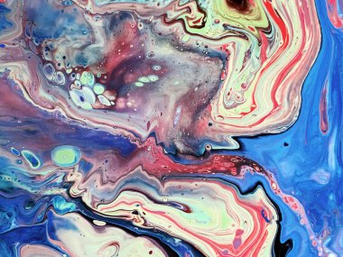 Güzel Renkli Karışık Soyut Akışkan Boyama. Teknoloji için akrilik renkli renkli boyalı duvar kâğıdı. Dalga Akımı Girdap Akıcı Mermer Sanat Dokusunu. Ev dekorasyonu Çağdaş Sanat Arkaplanı. Ev dekorasyonu Kanvası Resim Duvarı Tasarımı