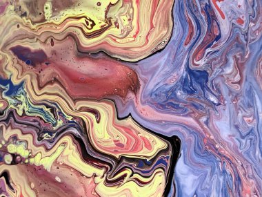 Güzel Renkli Karışık Soyut Akışkan Boyama. Teknoloji için akrilik renkli renkli boyalı duvar kâğıdı. Dalga Akımı Girdap Akıcı Mermer Sanat Dokusunu. Ev dekorasyonu Çağdaş Sanat Arkaplanı. Ev dekorasyonu Kanvası Resim Duvarı Tasarımı