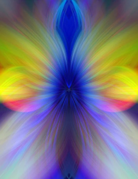 Multi Color Abstract Gradient Crossing Wavy Hintergrund Fractal Art Digital — Stockfoto
