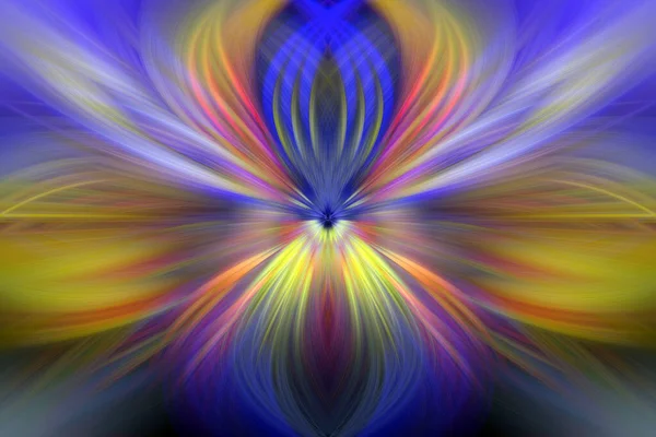 Multi Color Abstract Gradient Crossing Wavy Background Fractal Art Digital — Stock Photo, Image