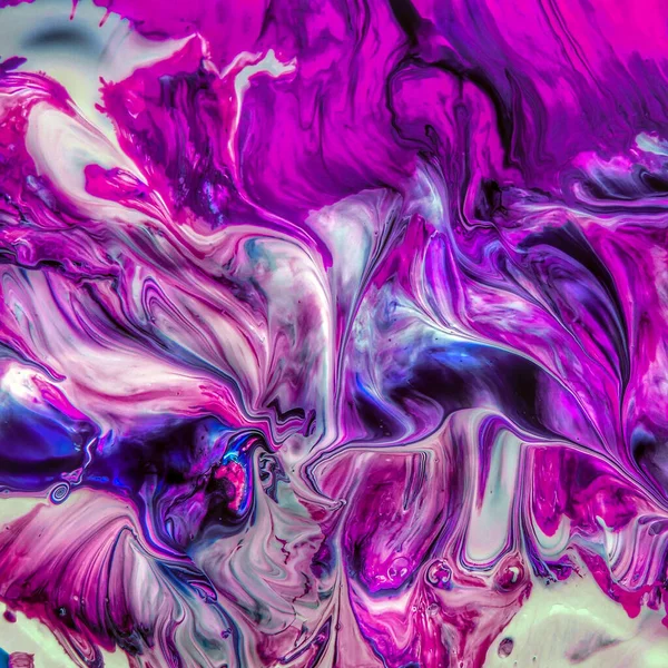 Mooi Kleurrijk Gemengd Abstract Vloeibaar Schilderen Acryl Levendige Kleuren Verf — Stockfoto