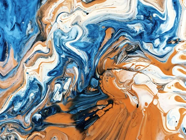 Beautiful Colorful Mixed Abstract Fluid Painting Acrylic Vibrant Colors Paint — Stock Photo, Image