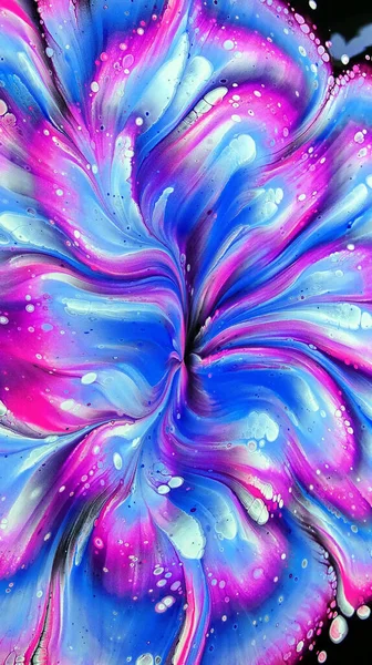 Beautiful Colorful Mixed Abstract Fluid Painting Acrylic Vibrant Colors Paint — Stock Photo, Image