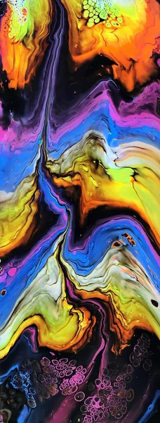 Hermosa Pintura Fluida Abstracta Mixta Colorida Acrílico Colores Vibrantes Pintura —  Fotos de Stock