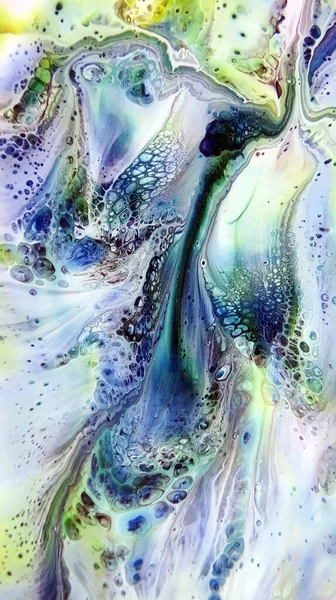 Beautiful Colorful Mixed Abstract Fluid Painting. Acrylic Vibrant Colors Paint Trendy Wallpaper for Technology. Wave Flow Swirl Fluid Marble Art Texture. Home Decoration Contemporary art Background. Home Decoration Canvas Art Painting Wall Design