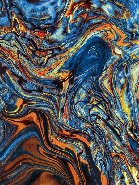 Beautiful Colorful Mixed Abstract Fluid Painting. Acrylic Vibrant Colors Paint Trendy Wallpaper for Technology. Wave Flow Swirl Fluid Marble Art Texture. Home Decoration Contemporary art Background. Home Decoration Canvas Art Painting Wall Design