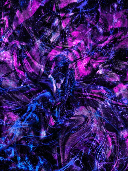 Schöne Bunte Gemischte Abstrakte Flüssige Malerei Acryl Vibrant Colors Paint — Stockfoto