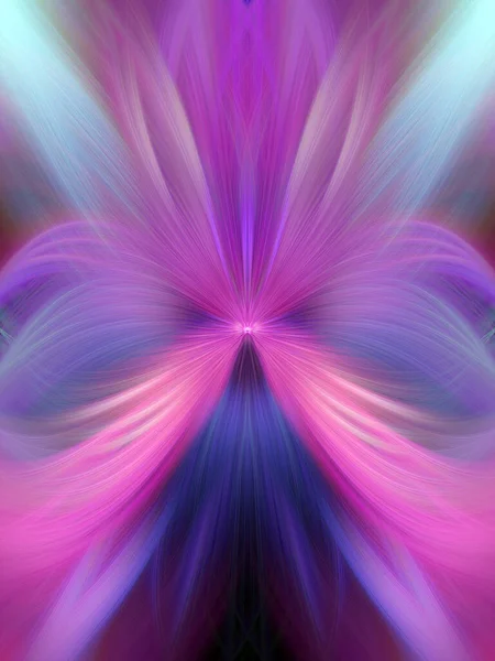 Majestic Colorful Floral Fractal Neon Lights Seamless Pattern Fine Art — Stock Photo, Image