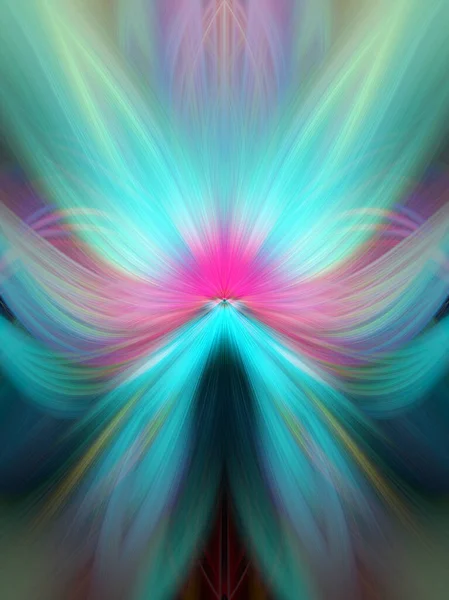 Majestueuze Kleurrijke Floral Fractal Neon Lichten Naadloos Patroon Fijne Kunst — Stockfoto