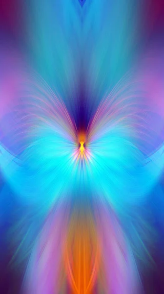 Majestatyczne Kolorowe Kwiatowe Neony Fraktalne Płynny Wzór Fine Art Gradient — Zdjęcie stockowe