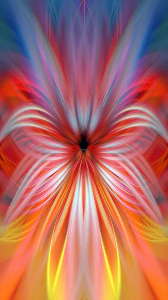 Majestic Πολύχρωμα Floral Fractal Νέον Φώτα Απρόσκοπτη Μοτίβο Λεπτή Τέχνη — Φωτογραφία Αρχείου