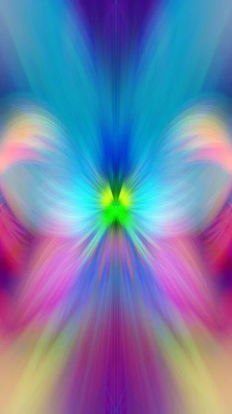 Majestic Colorful Floral Luci Neon Frattali Fantasia Senza Cuciture Gradiente — Foto Stock