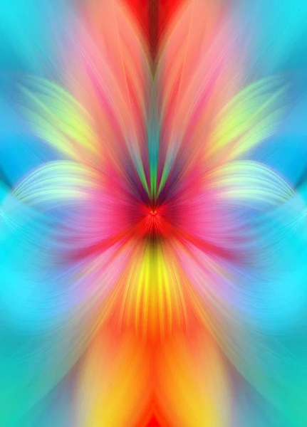 Majestic Πολύχρωμα Floral Fractal Νέον Φώτα Απρόσκοπτη Μοτίβο Λεπτή Τέχνη — Φωτογραφία Αρχείου