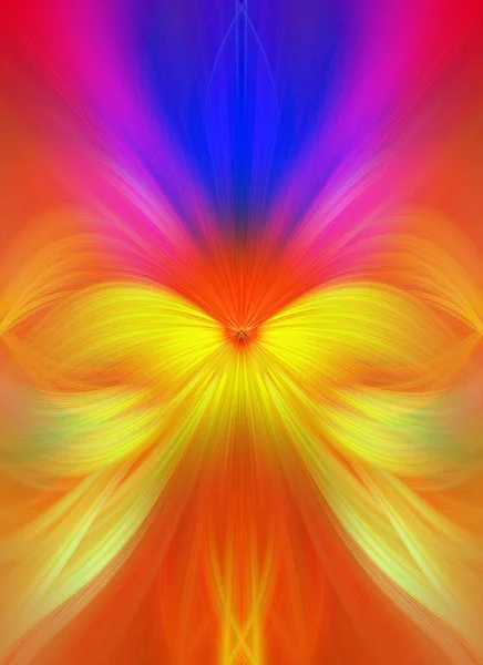 Majestic Colorful Floral Fractal Neon Lights Seamless Pattern Fine Art — Stock Photo, Image