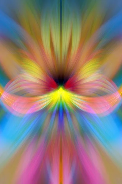Majestátní Barevná Květinová Fraktální Neonová Světla Bezešvé Vzor Jemné Umění — Stock fotografie