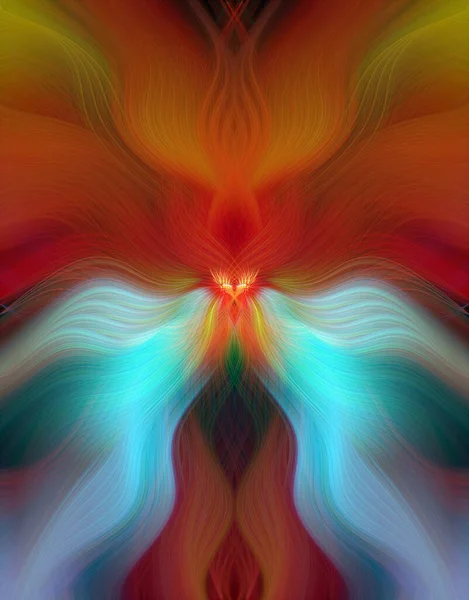 Moderne Abstrakte Wellenförmige Fraktale Gradienten Geometrischen Hintergrund Elegante Futuristische Kurve — Stockfoto