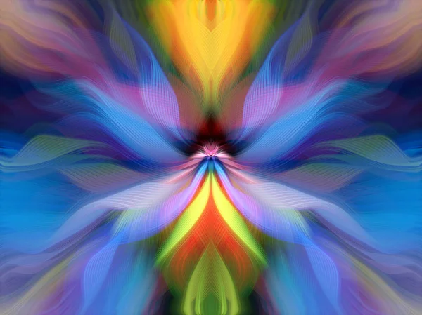 Таинственные Красочные Цветочные Фрактальные Неоновые Огни Бесшовный Узор Изобразительного Искусства — стоковое фото