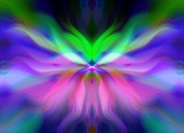 Gizemli Renkli Floral fraktal neon ışıkları. Kusursuz desenli güzel sanat gradyan renkli kıvrım renk dokusunu etkiler. Marble Twisted ink Light Fibers Efekti Psikedelik Soyut Duvar Kağıdı. Web sitesi afişi, poster, kart arkaplanı için kullan