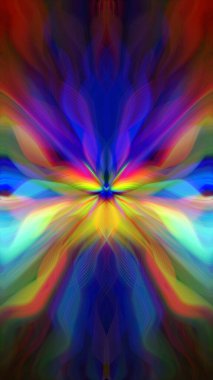 Gizemli Renkli Floral fraktal neon ışıkları. Kusursuz desenli güzel sanat gradyan renkli kıvrım renk dokusunu etkiler. Marble Twisted ink Light Fibers Efekti Psikedelik Soyut Duvar Kağıdı. Web sitesi afişi, poster, kart arkaplanı için kullan