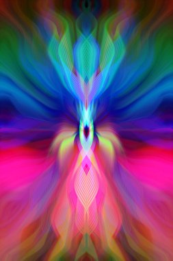 Gizemli Renkli Floral fraktal neon ışıkları. Kusursuz desenli güzel sanat gradyan renkli kıvrım renk dokusunu etkiler. Marble Twisted ink Light Fibers Efekti Psikedelik Soyut Duvar Kağıdı. Web Tasarım Canavarı Duvar Kağıdı Sancak Arkaplanı 