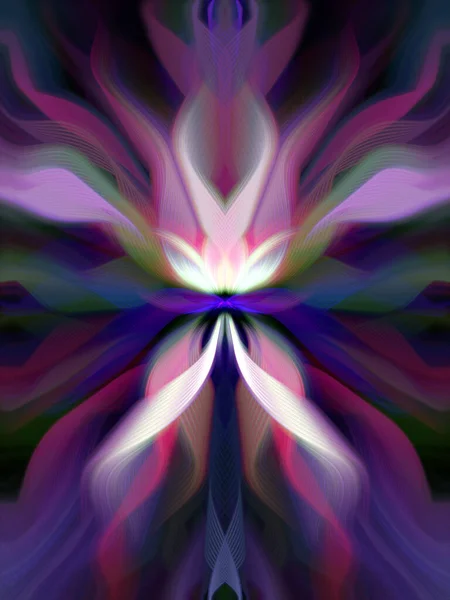 Μυστηριώδες Πολύχρωμο Floral Fractal Φώτα Νέον Απρόσκοπτη Μοτίβο Λεπτή Τέχνη — Φωτογραφία Αρχείου