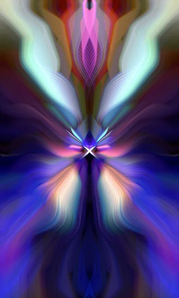 Mysteriöse Bunte Florale Fraktale Neonlichter Nahtlose Muster Feinen Kunstverlauf Bunte — Stockfoto