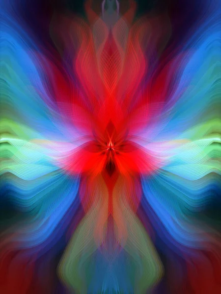 Mysterieuze Kleurrijke Bloemen Fractal Neon Lichten Naadloos Patroon Fijne Kunst — Stockfoto