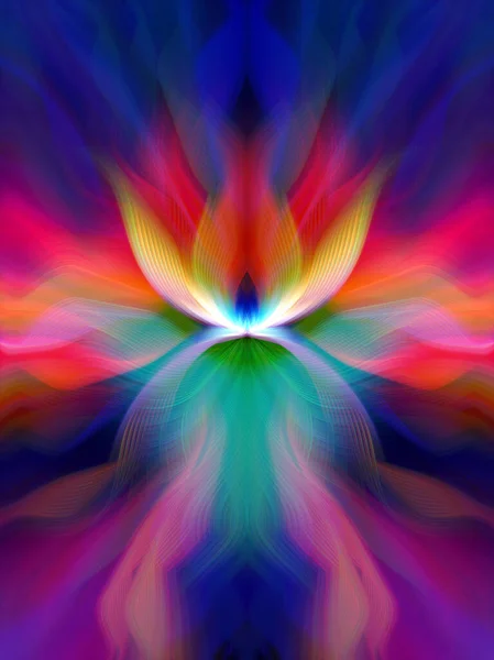 Mysterieuze Kleurrijke Bloemen Fractal Neon Lichten Naadloos Patroon Fijne Kunst — Stockfoto