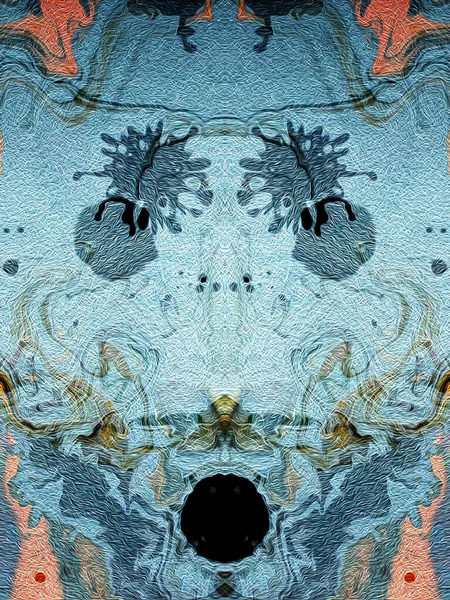 ホームデコレーションのためのフラクタルアートデジタル絵画 ファンタジー効果ブラーライトオーバーレイ アクリル鮮やかな色の集中的なカラフルなミックス 現代美術 トレンディオイルペイント壁紙の背景 — ストック写真