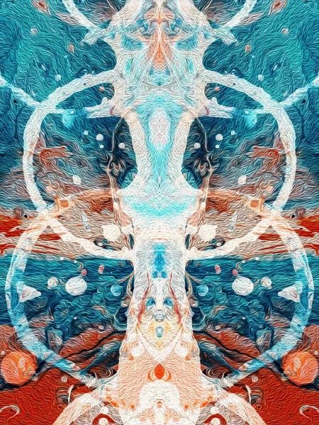 Fractal Art Ψηφιακή Ζωγραφική Για Διακόσμηση Στο Σπίτι Θολή Επικάλυψη — Φωτογραφία Αρχείου