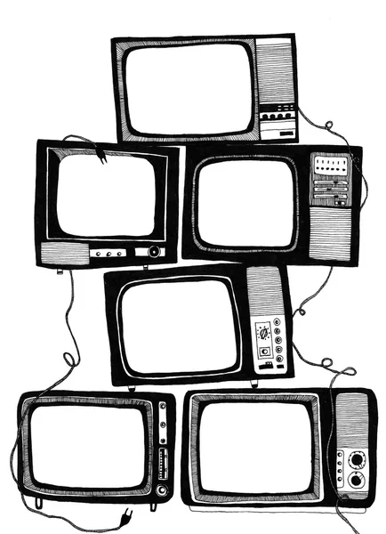 Televisie Stockafbeelding