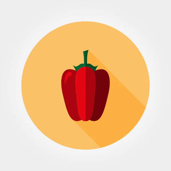 Rote Paprika. Symbol. — Stockvektor