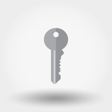 Anahtar simgesi. Düz.