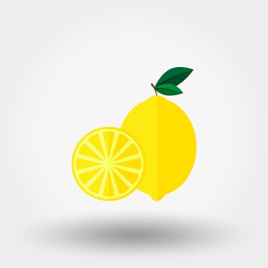Limon. Düz simgesi.