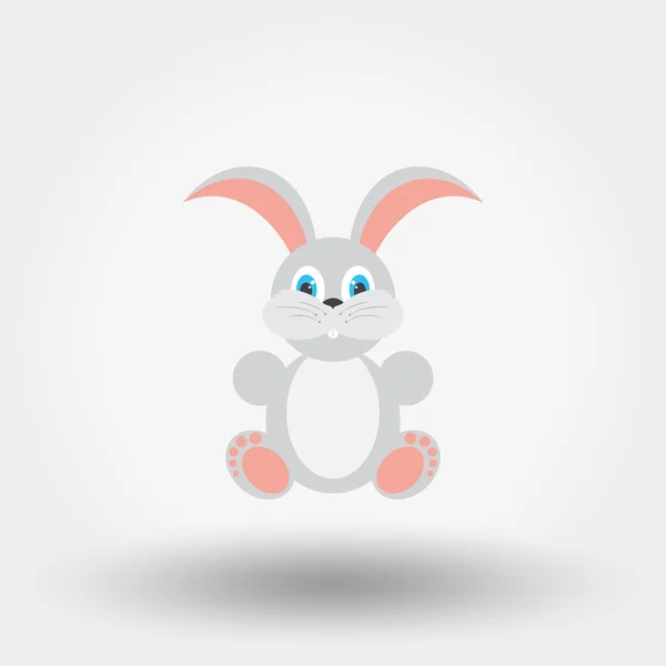 Bunny. Platte pictogram. — Stockvector