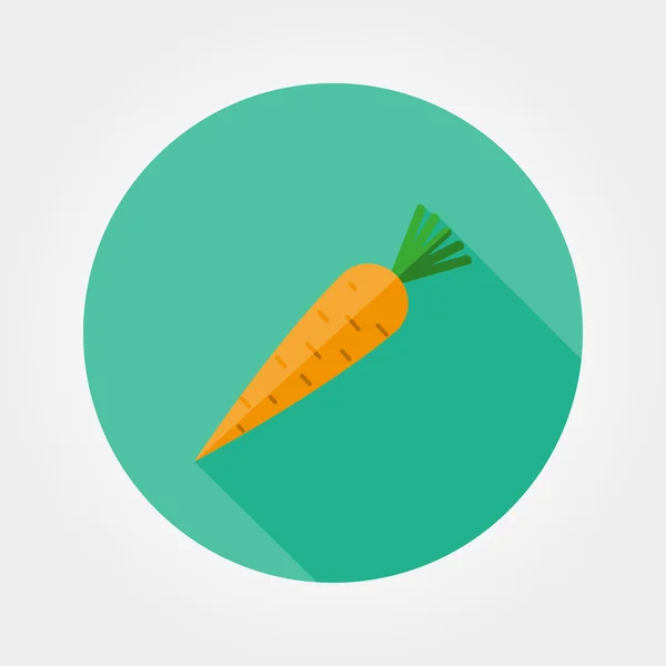 Icône de carotte. Plat . — Image vectorielle